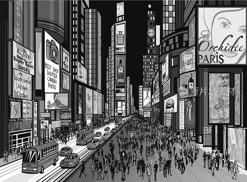 纽约——时代广场的夜景
