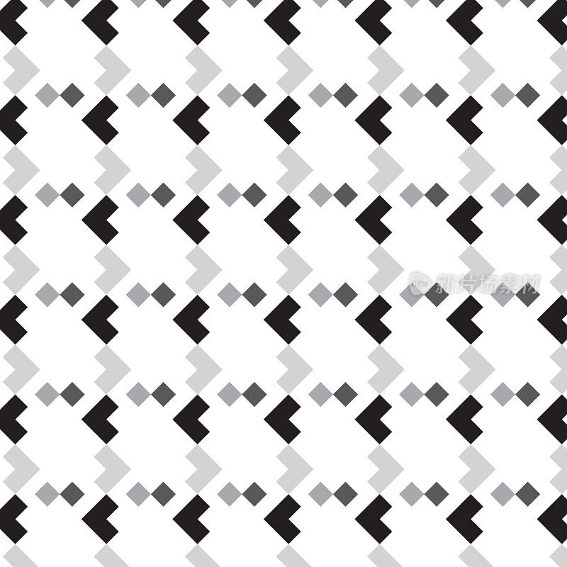 黑色银色L型带小菱形表条纹图案背景