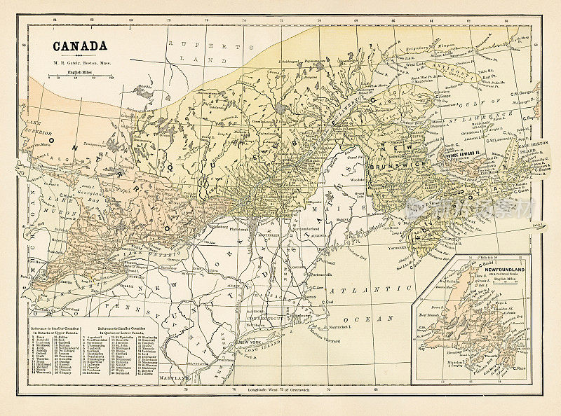 1886年加拿大地图