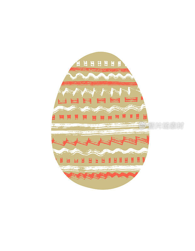 有传统手绘图案的复活节彩蛋