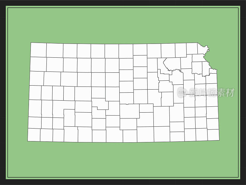 可下载的堪萨斯县地图