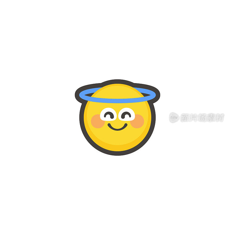 Emoticon平面设计轮廓线