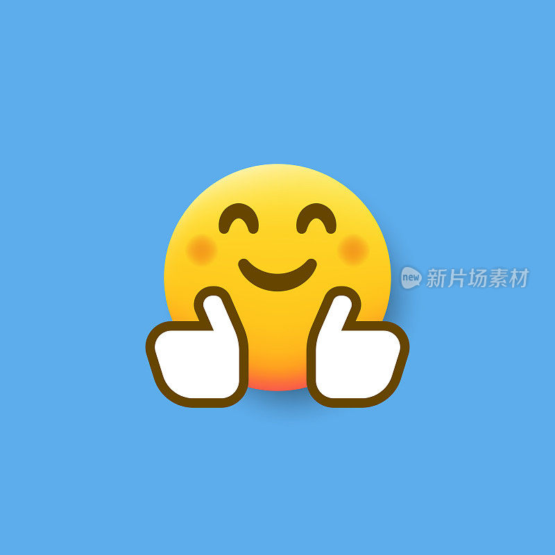 Emoticon平面设计投阴影效果