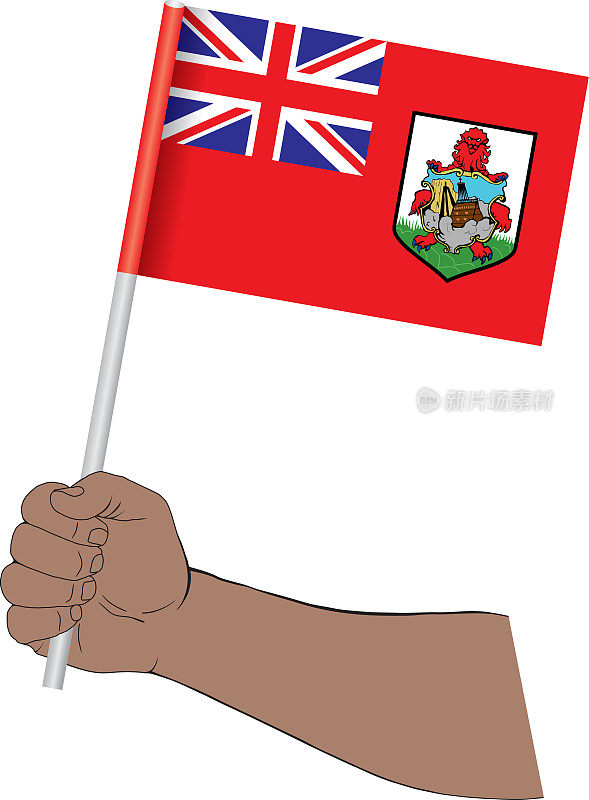 手握百慕大国旗