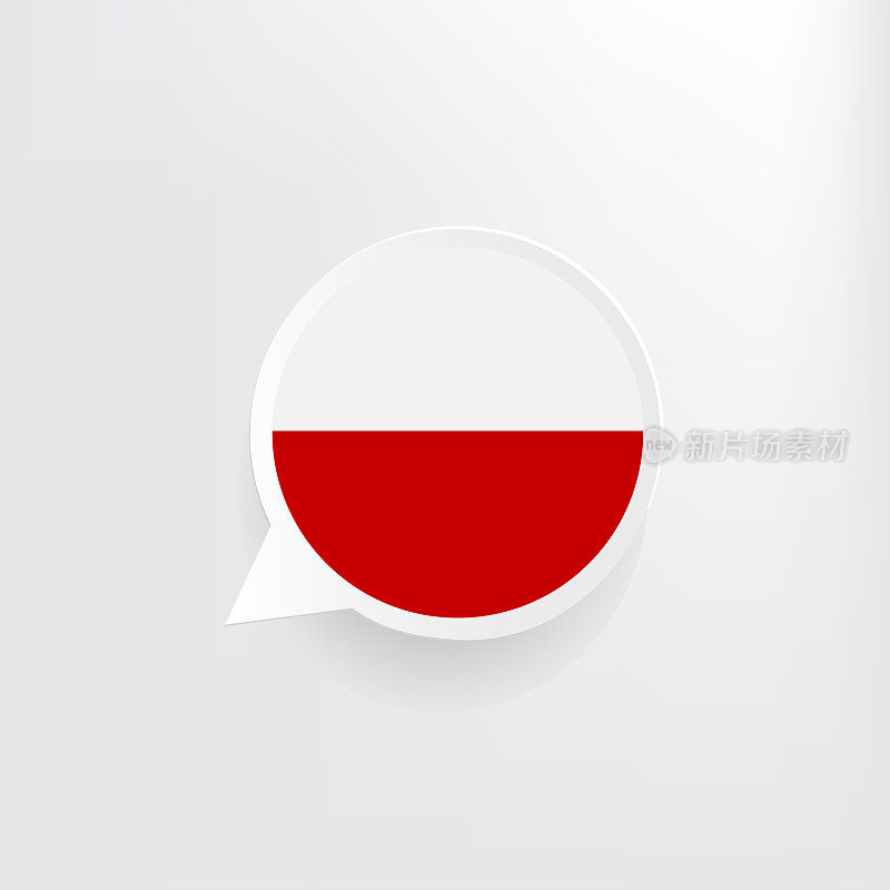 波兰国旗演讲泡沫