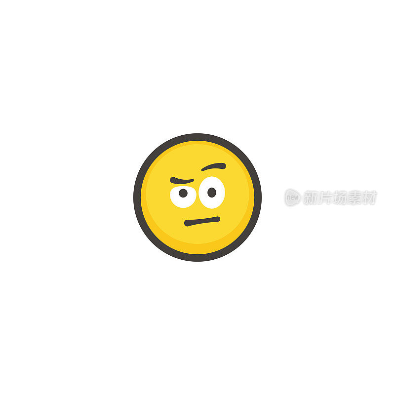 Emoticon平面设计轮廓线