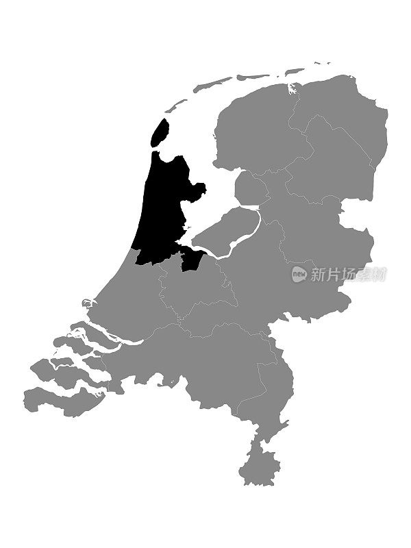 北荷兰省位置图