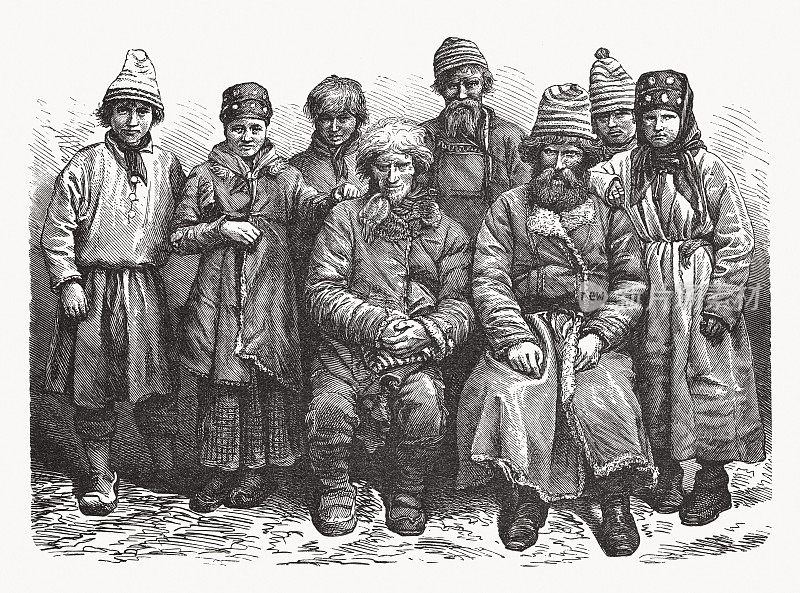 俄罗斯过去的拉普兰木刻，1893年出版