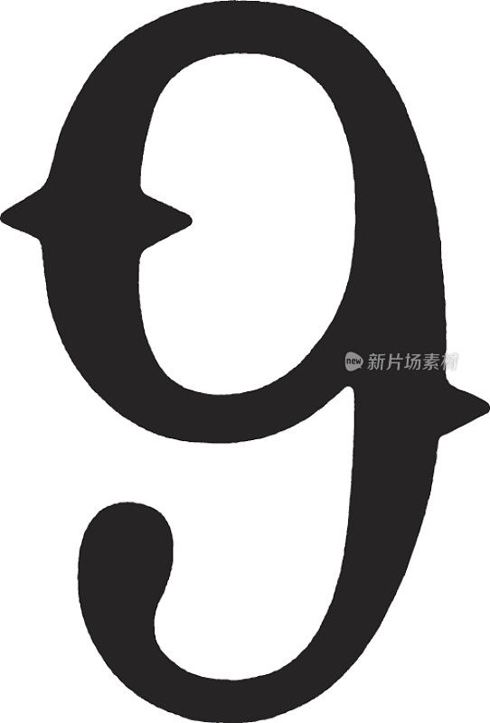 白色背景下数字的特写镜头