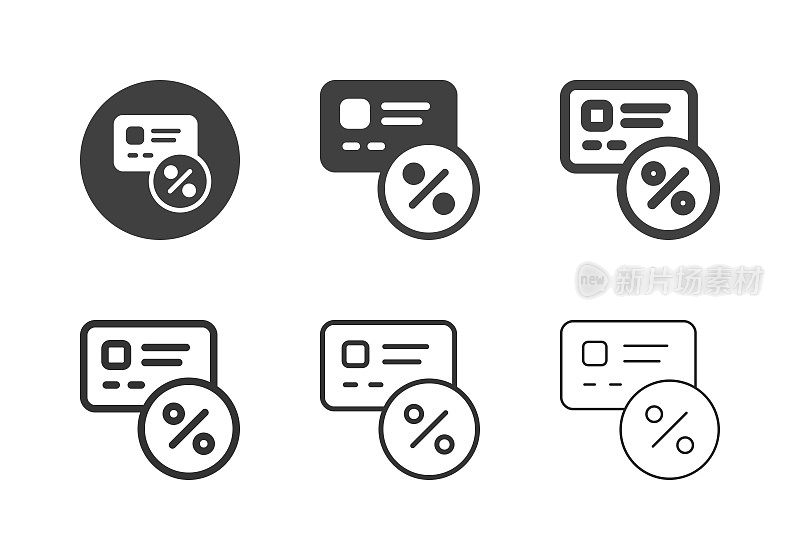 信用卡利息图标-多系列