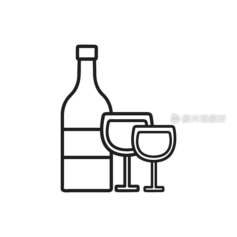 黑白庆典葡萄酒插图