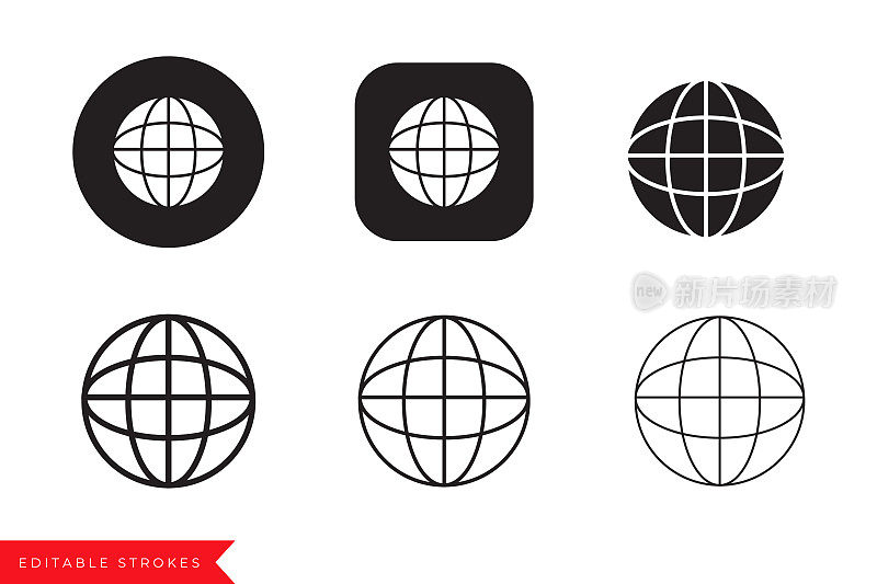 全球互联网网络符号图标