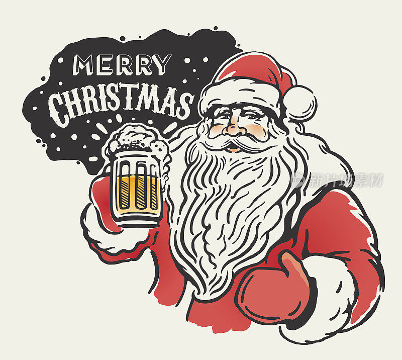 圣诞老人和啤酒。