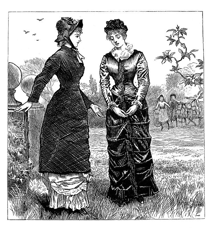 从1880年的日记开始，维多利亚时代的女人在花园里严肃地谈论