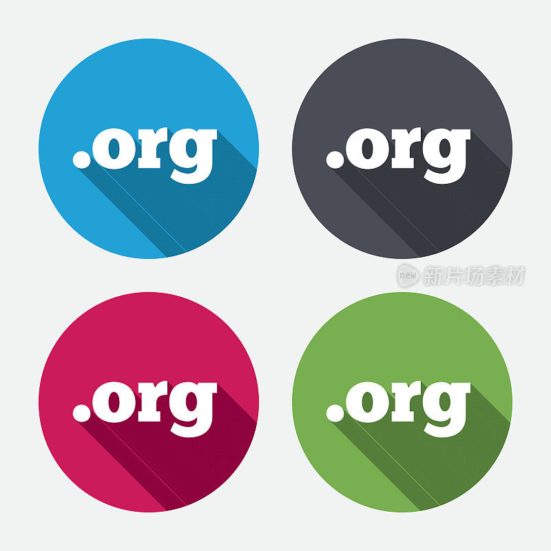 域名ORG标志图标。顶级互联网域名