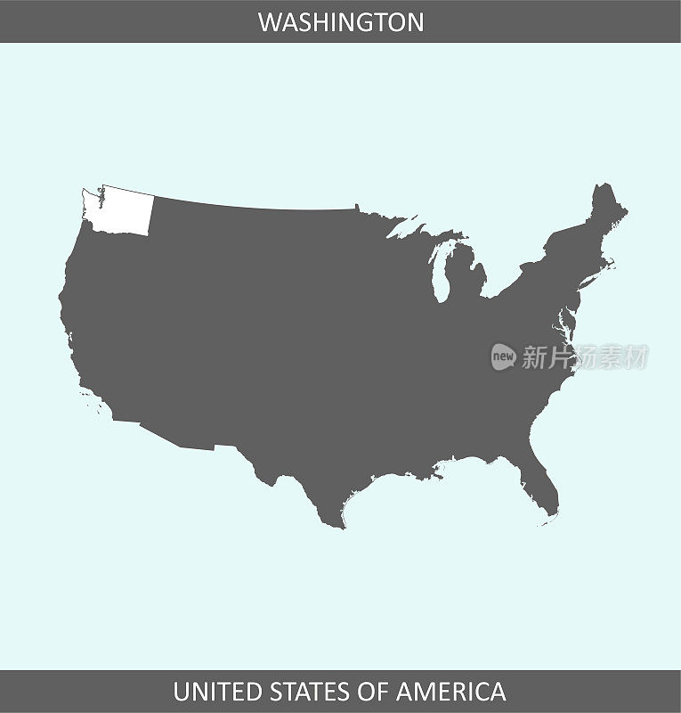 华盛顿地图轮廓
