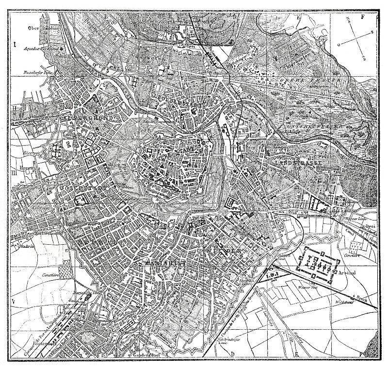 1863年奥地利维也纳地图