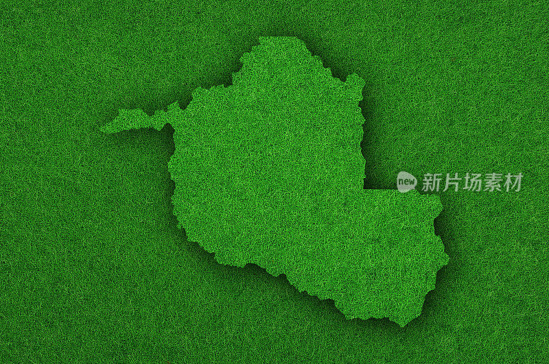 绿毛毡上的朗多尼亚地图