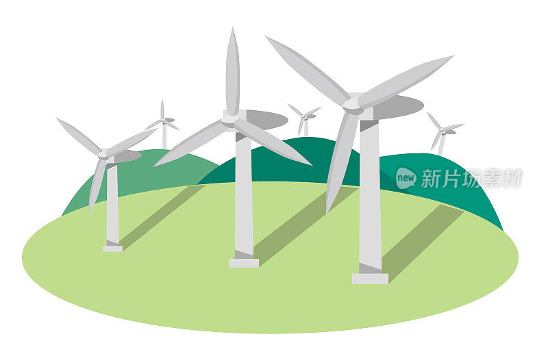 清洁能源风车生态