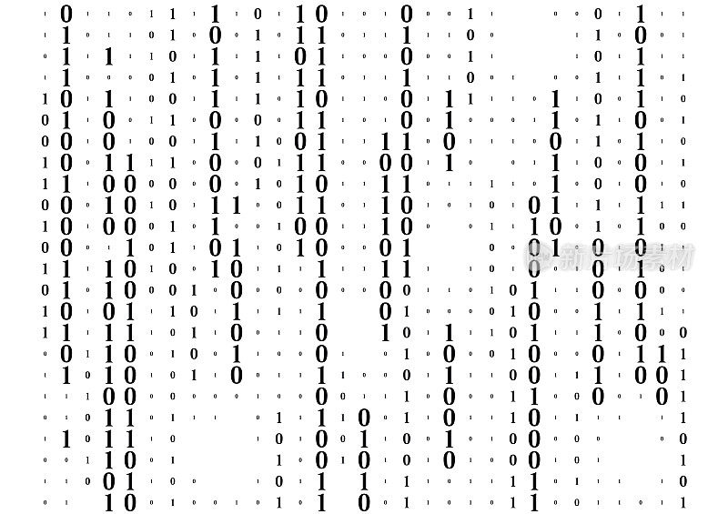 流二进制代码向量背景。编码或黑客概念。数据和技术，解密和加密，计算机后台数字1和0