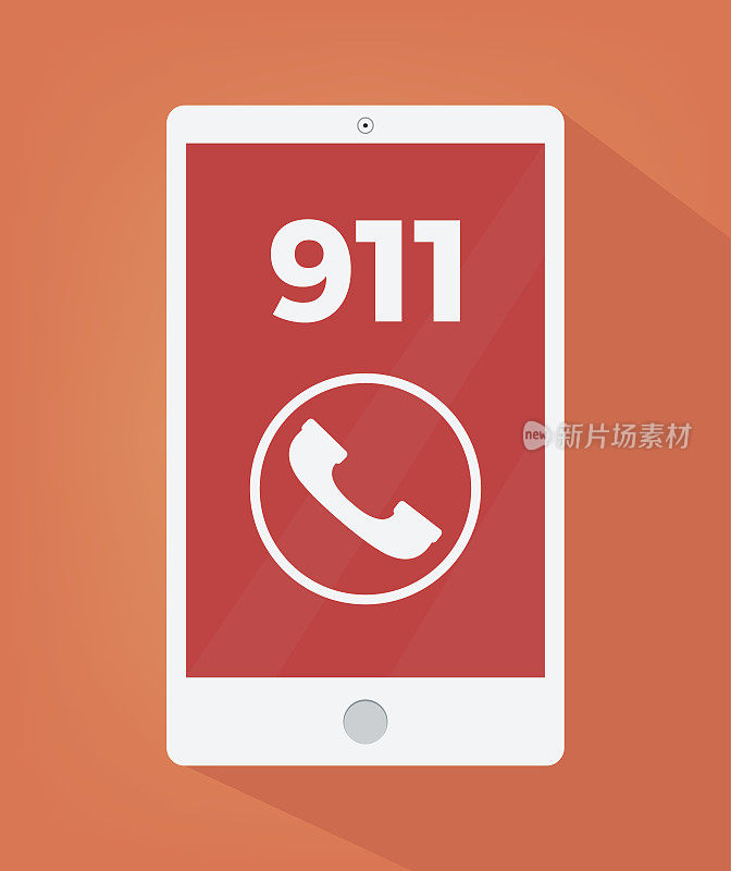 智能手机屏幕图标上的紧急号码911