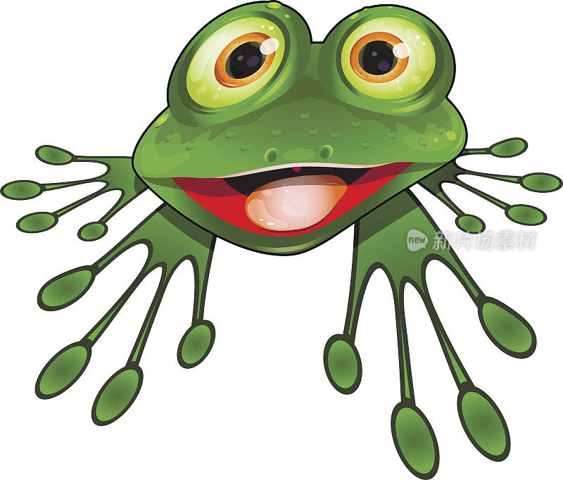 欢快的绿色的小青蛙