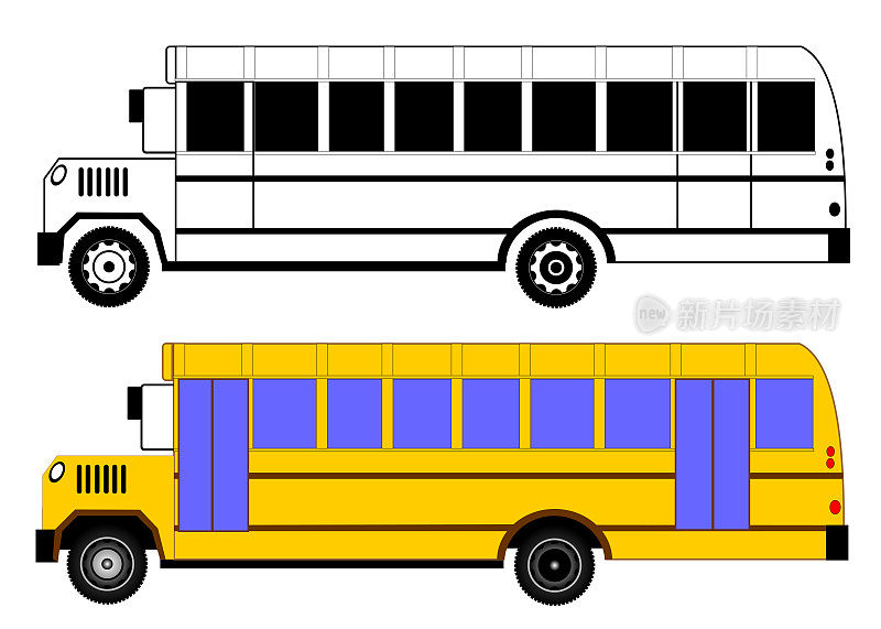 黄色经典学校儿童巴士