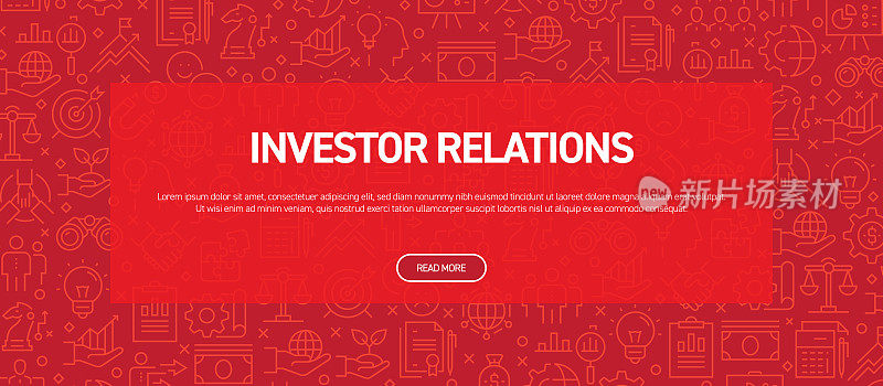 投资者关系概念-商业相关无缝模式网站横幅