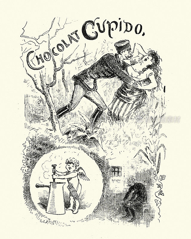 维多利亚时代的卡通，对巧克力的热爱，19世纪的德国