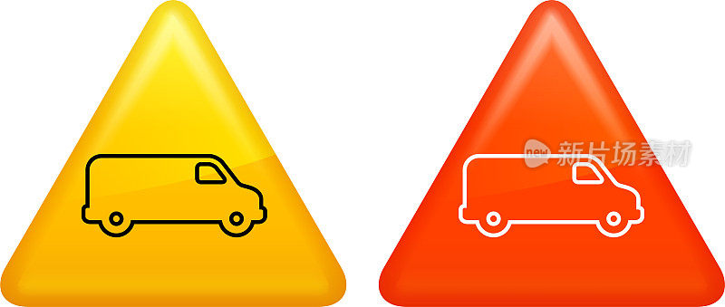 送货货车侧视图图标