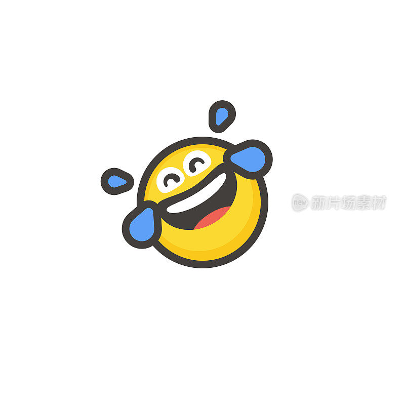 Emoticon平面设计轮廓线