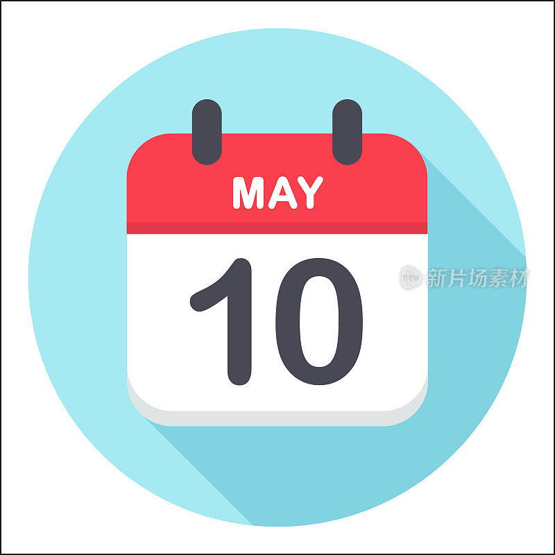 5月10日-日历图标-圆