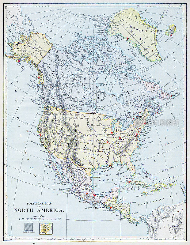 古董地图:北美