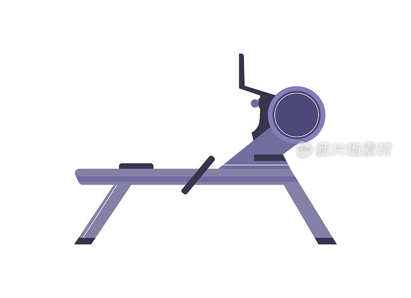 健身房器材划船机用于训练、锻炼、健身。