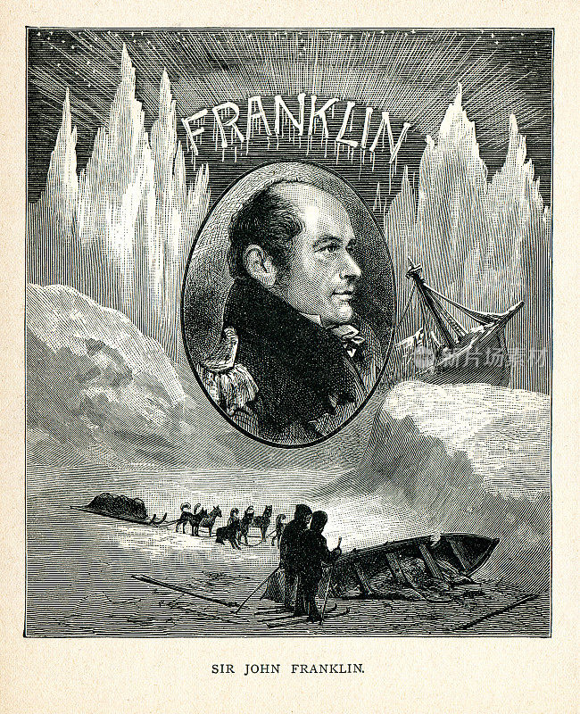 约翰・富兰克林爵士，1896年，北极探险家