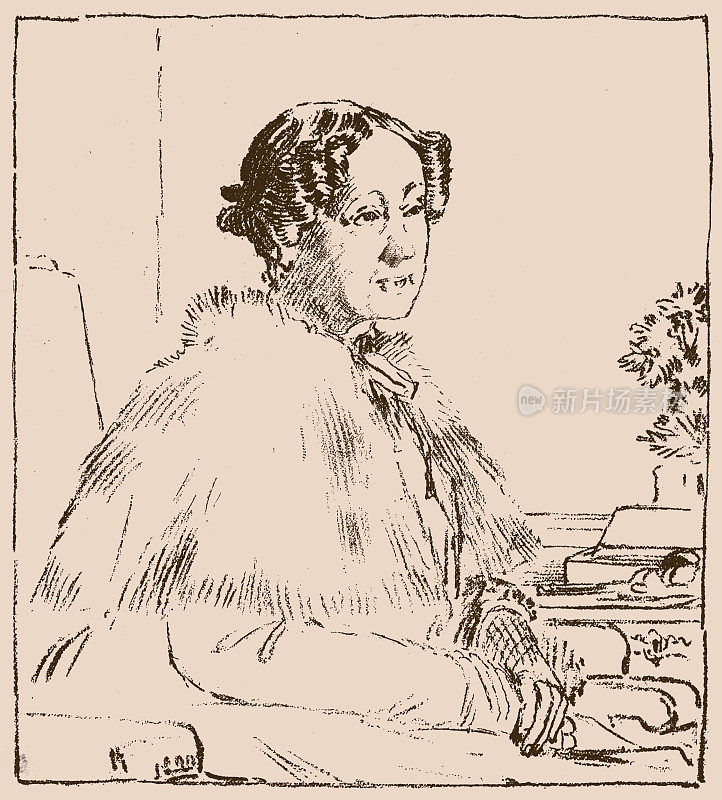 坐在椅子上的老妇人