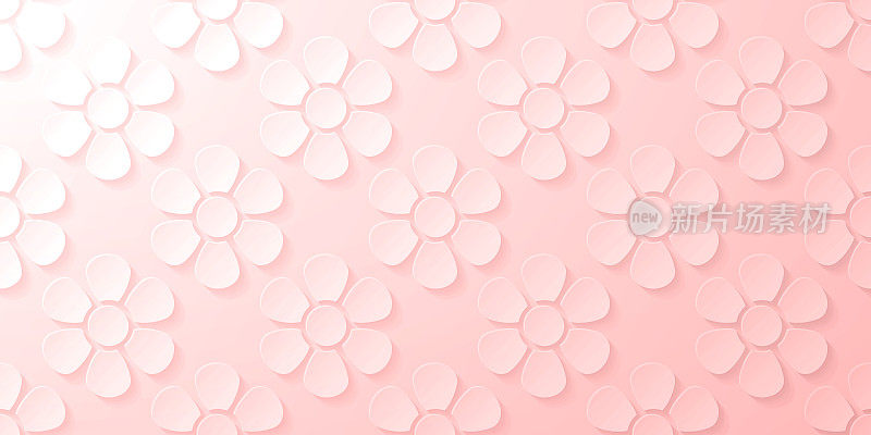 抽象粉红色背景-花朵图案