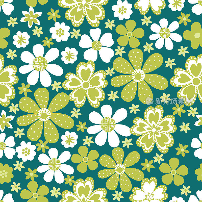 花无缝图案。