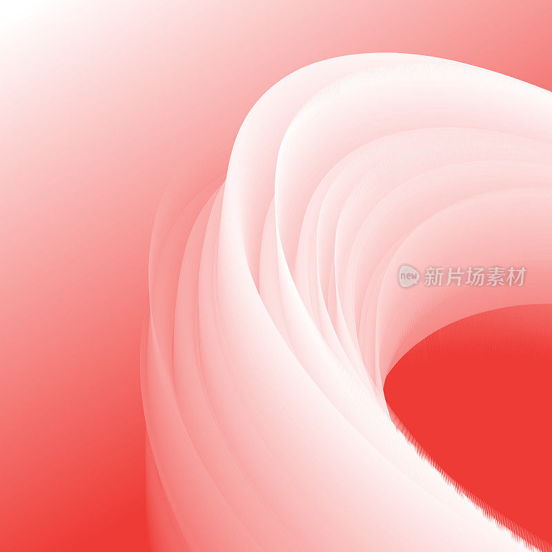 红色梯度背景下的流体抽象设计