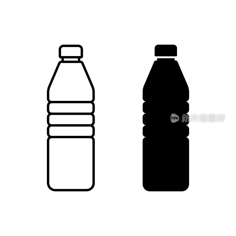 水瓶图标矢量设计。