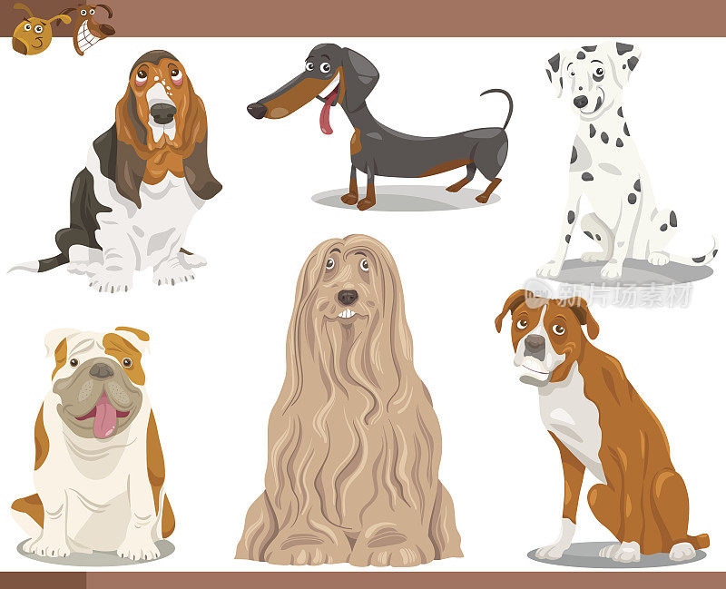 犬种卡通插图集