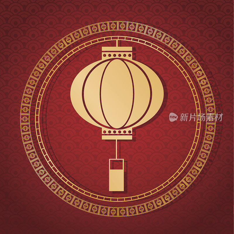 2017中国新年传统灯笼金