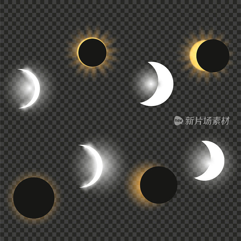 Eclipse矢量插图。集