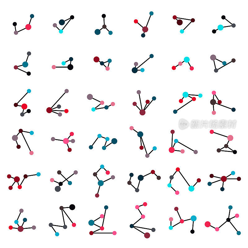 一组分子和粒子图案连接结构