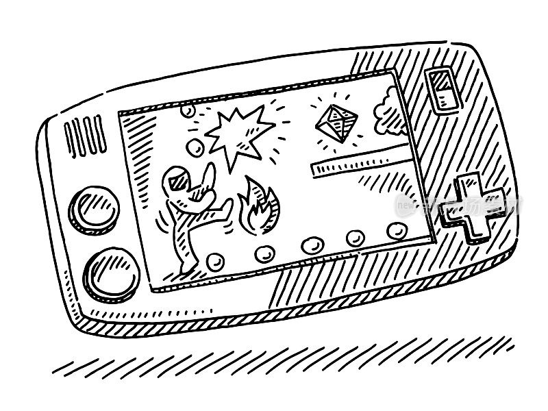 手持电子游戏绘图