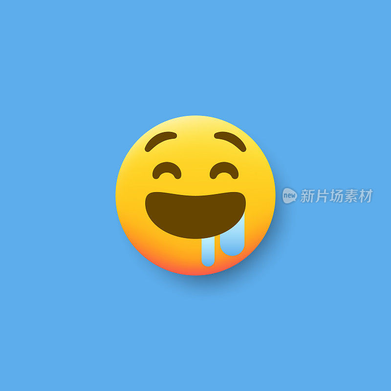 Emoticon平面设计投阴影效果