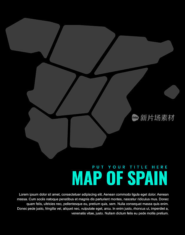 封面设计上的西班牙地图