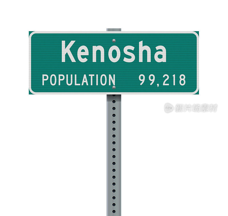 基诺沙人口路标
