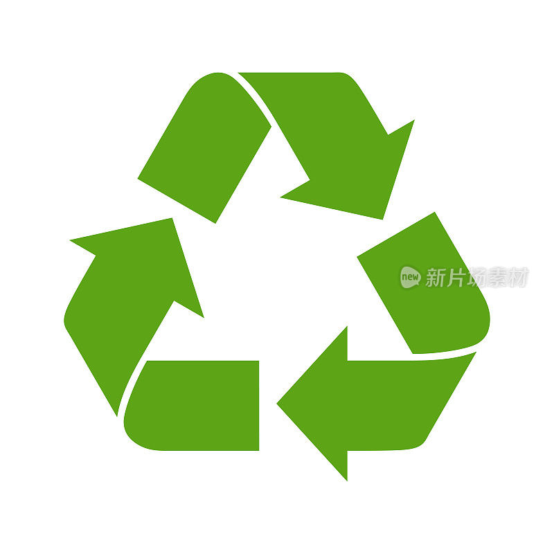 循环和生态图标。重用和拒绝的概念。回收方案。矢量图