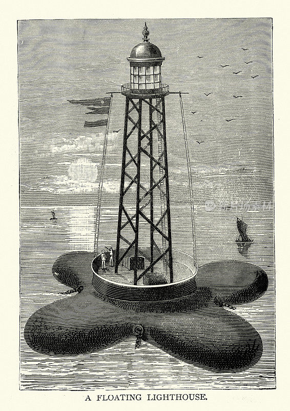 漂浮的灯塔，维多利亚19世纪